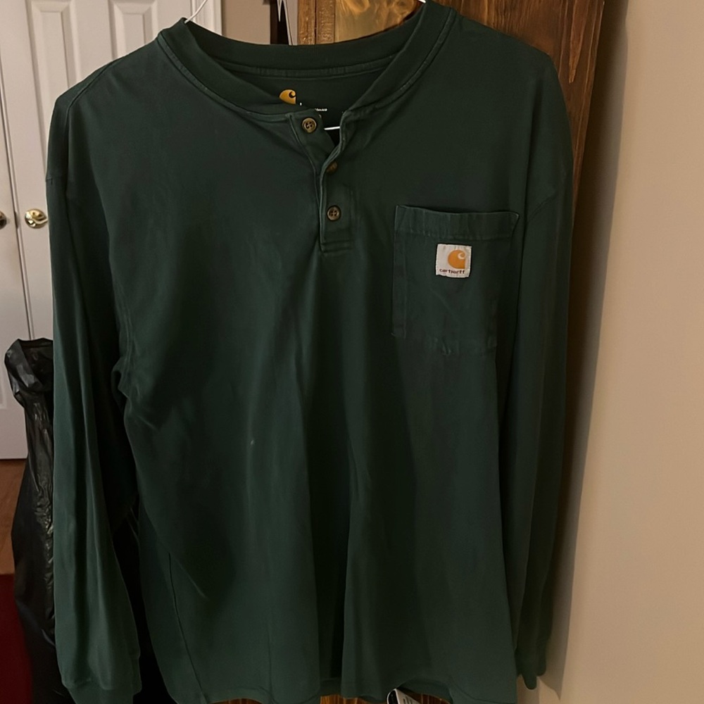 Carhartt Long Sleeve T shirt Forest Green Size XL
